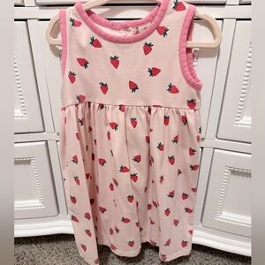 Tucker + Take Pink Strawberry Print Sleeveless Dress 24M